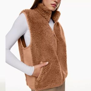 Aritzia Brown Fleece Vest